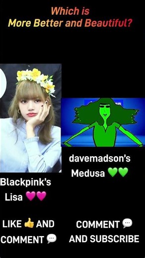Which Is More Better and Beautiful? Blackpink’s Lisa or davemadson’s Medusa? #lisa #davemadson