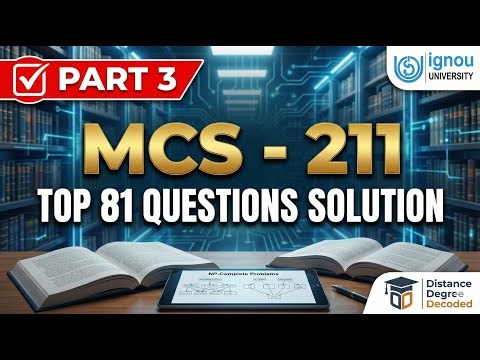 MCS-211 Solved Important Questions 2025 | Part 3 (Q17 to Q24)