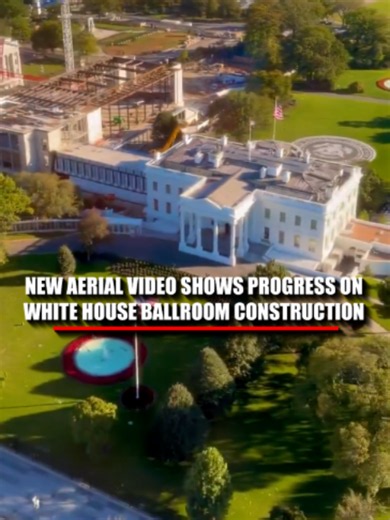 NEW: Aerial footage captured aboard Marine One shows the latest construction progress on President Donald Trump's planned White House ballroom. White House Deputy Chief of Staff Dan Scavino Jr. shared footage captured aboard Marine One on Wednesday, showing scaffolding surrounding the East Wing construction site. The project was officially announced in July 2025 and is expected to be completed before Trump leaves office. Download the Fox News app for more updates on the ballroom project.