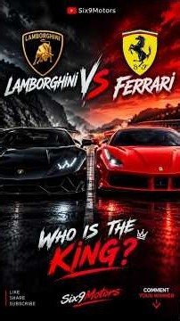 🖤 Black Lamborghini 🆚 Red Ferrari ❤️🔥 Who Is The King? 👑 #Shorts