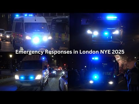 NEW YEAR’S EVE 2025 | Emergency Vehicles from Police, Fire and Ambulance responding in London🚒🚓🚑