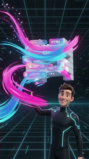 HTML, CSS, and JavaScript Explained in 10 Seconds! 💻✨ #Shorts #programming #coding