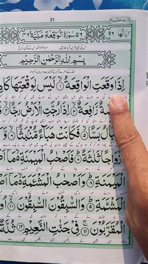 Recitation of Quran Surah Al-Waqi'ah: Spiritual Reflection