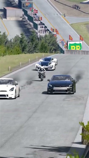 Kawasaki Ninja H2R vs Nissan GT-R vs Lambo #shorts #superbike #kawasaki #supercars #car #cars