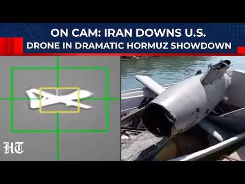 Iran Blasts US Drone Out Of Sky Over Hormuz, Releases Dramatic Video Of Showdown | Iran War | Trump