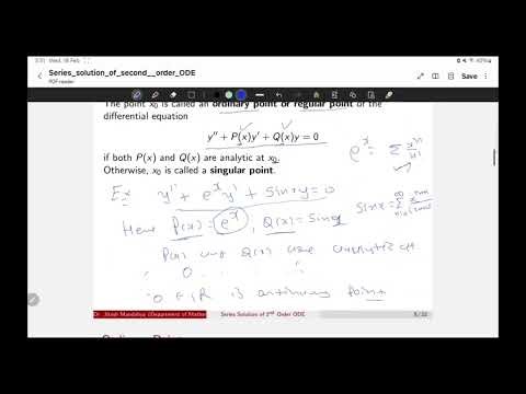 Power Series Method for Second Order ODE