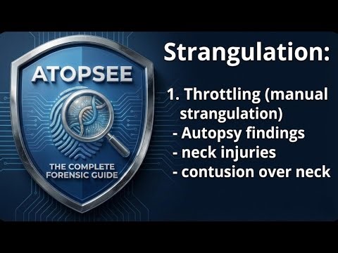 Strangulation:throttling ,manual strangulation,neck injuries, contusion over neck