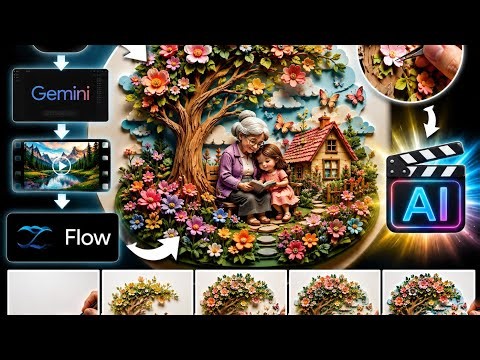 No Writing Prompt! 🤯 Create AI Paper Craft Videos with Gemini + Google Flow