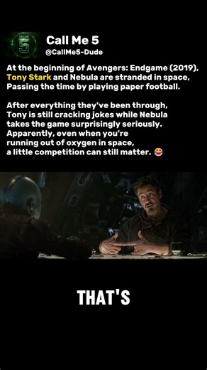At the beginning of Avengers: Endgame Tony Stark and Nebula