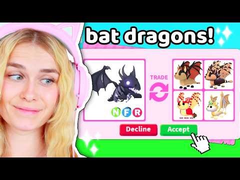 Trading For EVERY BAT DRAGON In Adopt Me
