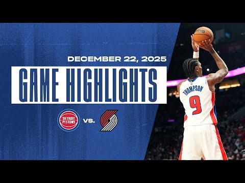 Pistons Win vs. Trailblazers | Game Highlights | 12.22.25