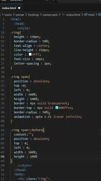 CSS Ring Loader Animation ✨ | HTML CSS Loading Animation (No JavaScript)