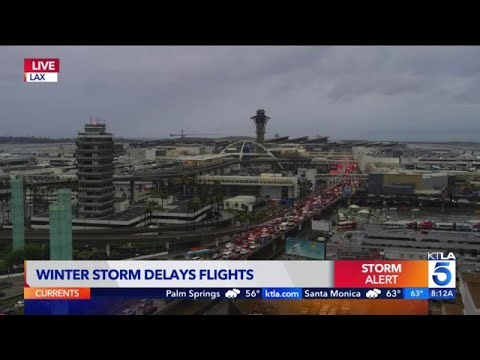 Storm causes more than 100 delays at LAX