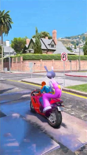 GTA V SPIDERMAN VS ALIEN RAGDOLL BIKE JUMP CHALLENGE#shorts