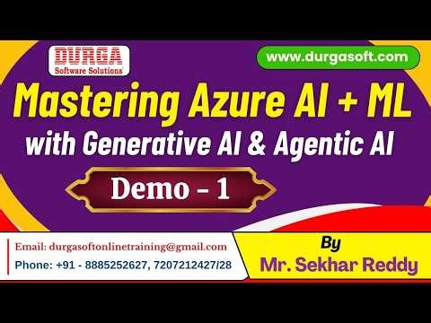Mastering Azure AI + ML with Generative AI & Agentic AI tutorials || Demo - 1 || by Mr. Sekhar Reddy