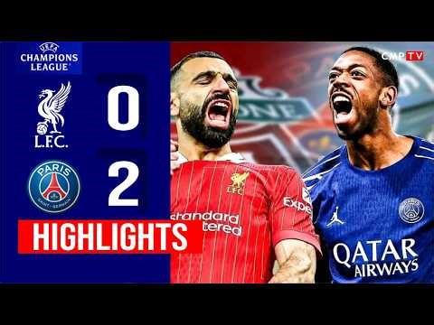 Liverpool vs PSG 0-2 Highlights & Goals UEFA Champions League - Football Edit (4K/60FPS)