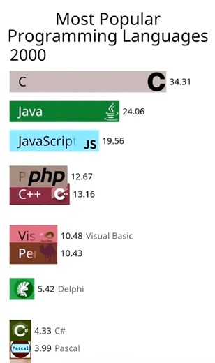 Most Popular Programming Languages #python #foryoupage #TikTokTechContest