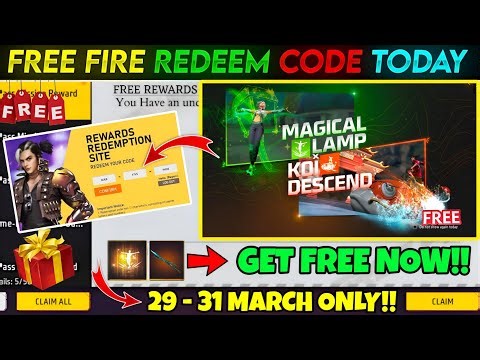 FREE FIRE REDEEM CODE TODAY 30 MARCH REDEEM CODE FREE FIRE | FF REDEEM CODE TODAY 30 MARCH