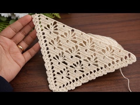 Easy Crochet Triangle Shawl Pattern | Elegant Lace Crochet Tutorial
