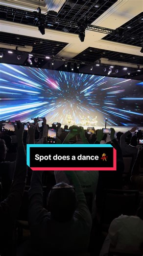 Boston Dynamics’ famous Spot robots kicked off a #CES2026 keynote with a choreographed dance 💃 #ces #bostondynamics #robots