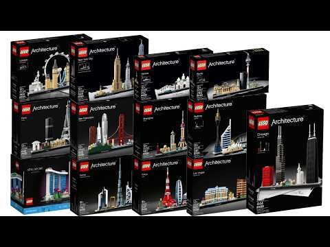 All LEGO Architecture Skyline sets ever released Compilation/Collection Speed Build