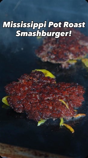 Alf's Kitchen on Instagram: "One of the top unique Smashburger creations of the year! The Mississippi Pot Roast Burger! Easy, delicious, and an absolute must try!! Ingredients: • 1.5 lbs of 80/20 beef • 3 tbsp ranch seasoning @hidden.valley • 1/2 a pack of Au Jus Gravy mix • pepperoncini or banana peppers. Sliced and pat completely dry • sliced Cheddar cheese • brioche buns - @stpierreusa • au jus gravy 1. Start by making the au jus gravy ahead of time as well as patting the peppers dry! Just fo