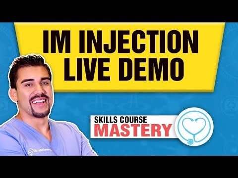 How to Give an IM Injection (Intramuscular) | Landmarks, Needle Sizes & Live Demo
