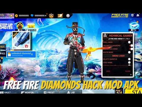 FREE FIRE NEW MOD MENU || UNLIMITED DIAMOND HACK || FF MOD MENU APK