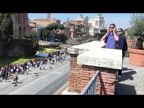 View from the new panoramic point on Via dei Fori Imperiali - Bible Tours Rome JW