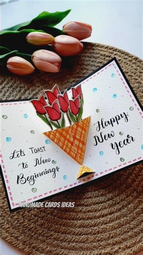 DIY POP-UP NEW YEAR CARD | Handmade New year Greeting card idea #diy #handmadecards