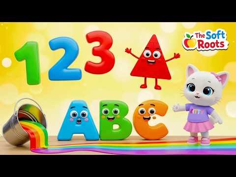 Preschool Learning activities for 3 year olds at home | Learn ABC Phonics Shapes Numbers Colors 🌈