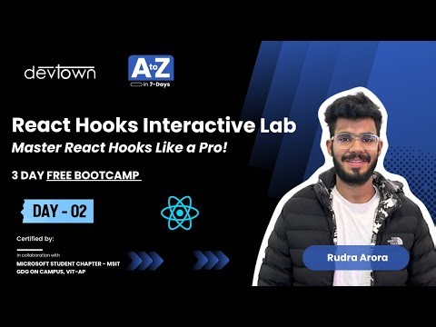 DAY - 2 | React Hooks Interactive Lab – Master React Hooks Like a Pro! - 3 DAYS FREE BOOTCAMP