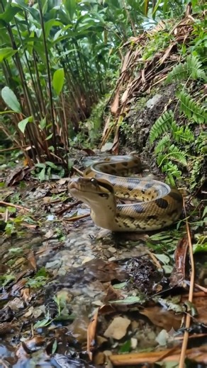 Face to Face with a Giant Python in a Cardamom Farm! 😱🐍 #shorts #snake #python #animals