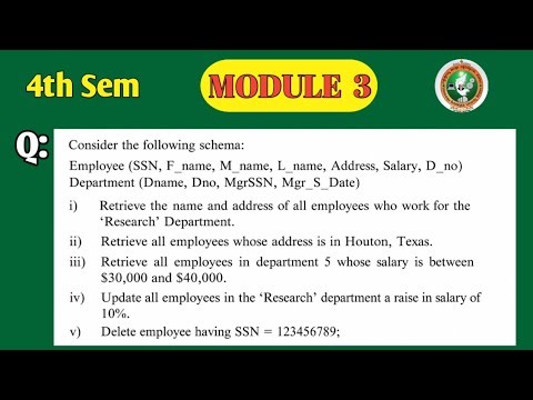 SQL Queries (SELECT, UPDATE & DELETE) with Employee Database | DBMS Module 3 | BCS403 | VTU