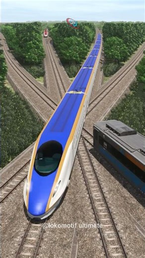 4 High Speed Trains Crossing a Dangerous 4 Track Junction #railroad #railtrack #train #railway