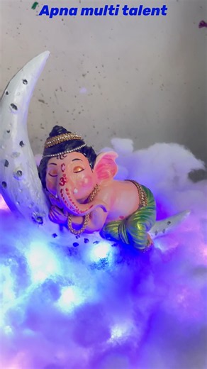 Bal Ganesh making on moon | eco friendly ganesha making | ganesh chaturthi making Ganesha #Shorts