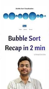 Bubble Sort in 2 Minutes | All you need to know #bubblesort #sorting #dsa #daa #shorts #recap