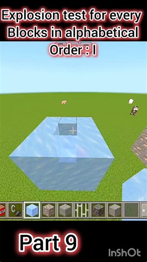explosion test for every blocks in alphabetical order part 9 #shorts