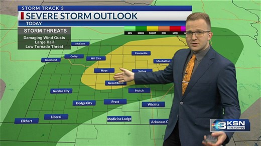Storms return today and hang around through Tuesday