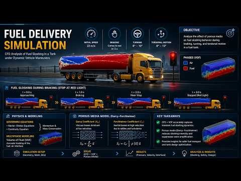 CFD Simulation of Fuel Sloshing in a Fuel Tank | Computational Fluid Dynamics Simulation