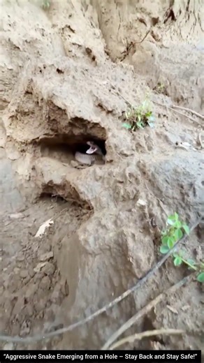 Aggressive Snake Emerging from a Hole – Stay Back and Stay Safe! #snake #cobra #wildliferescue