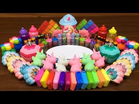 LIVE: Slime Mixing Rainbow Makeup & Clay Into Glossy Slime ASMR #203