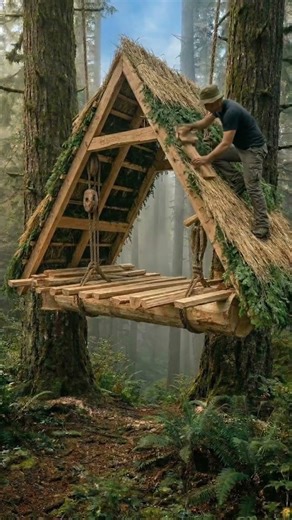 100 Days Building a Secret Bridge Shelter Alone in the Deep Forest (Full Project)