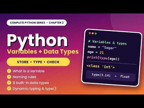 Learn Python Variables & Data Types in 5 Minutes (With Live Coding)