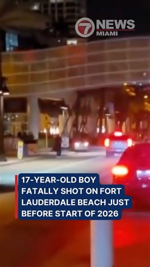 WSVN 7 News on Instagram: "A community is mourning after 17-year-old Joshua Gipson Jr. was shot and killed on Fort Lauderdale Beach just before the start of 2026, as police continue searching for the person responsible. *click the link in our bio for more on this story*"