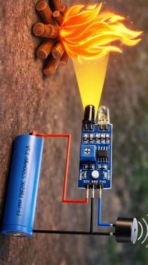 IR Sensor Se Fire Detection System 🔥 DIY Project 😱