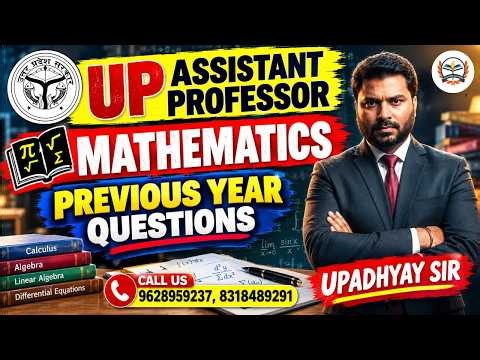 UP Assistant Professor Mathematics 2026 | Mathematics Previous Year Questions | Most Important PYQ