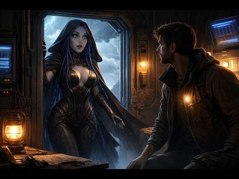 Fleeing the Storm, the Alien Woman Entered My Shelter — Then Stopped at the Sight of a Human