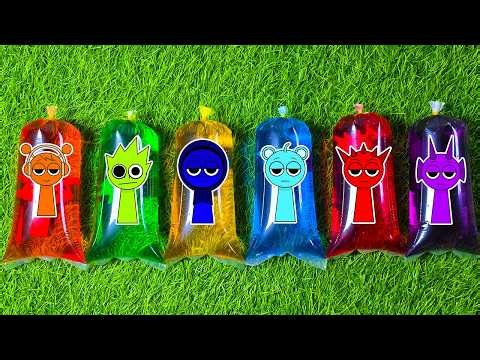 Sprunki Color Water Party with Jevin, Raddy, Wenda, Garnold, Owakcx, Mr Sun & Friends! Pt.2 🌈💦