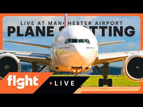 Close-up heavy departures & Virgin A350s 🧡 Manchester Airport LIVE